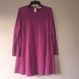 Cute plain long sleeve dress